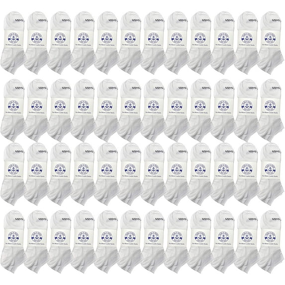 Yacht & Smith 240 Pair Low Cut Socks Thin Comfortable Lightweight Breathable Wholesale Bulk Sport Socks (WHITE, Men)