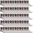 thumbnail image 1 of 240 Pairs Of Yacht & Smith Men Wholesale Cotton Sport Athletic Mid Ankle Socks Bulk Case Pack Size 10-13 (White w/Stripes), 1 of 5