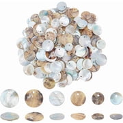240 Pcs 3Styles 10/12/15mm Natural Shell Beads Flat Round Mother of Pearl Beads Shell Beads Shell Coin Charms Beads for Craft Making Home Decoration Necklace Bracelet DIY