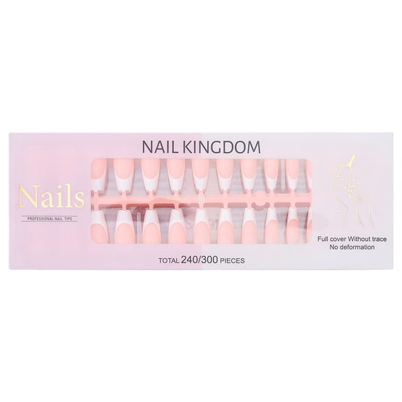 240 Pcs/Box Short False Nails Long Full Cover on Nails French Tip Nails Artificial False Nails