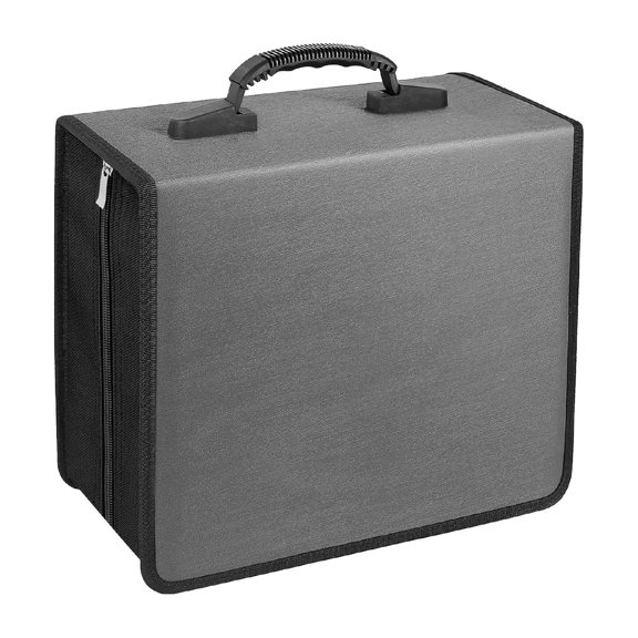 240 Pcs Disc CD DVD Organizer Holder Storage Case Bag Wallet Album Media Video, Grey