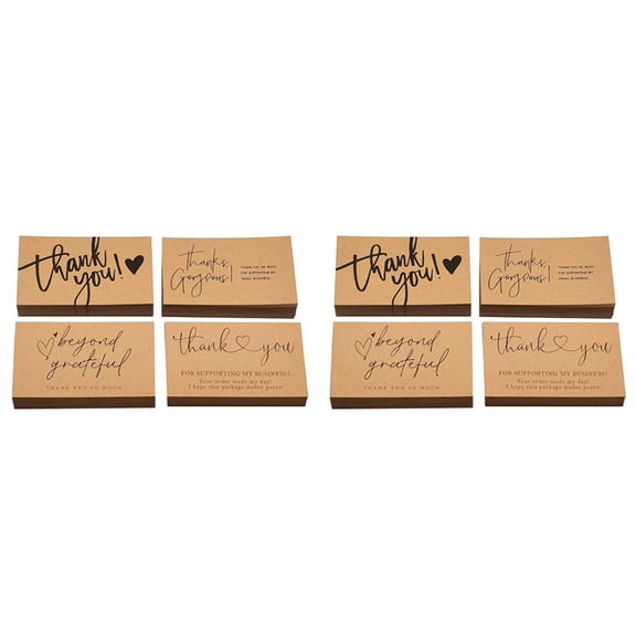 240 Pcs Exquisite Paper Thank You Cards ,for Small Business Appreciation Card Gift Decoration Cards