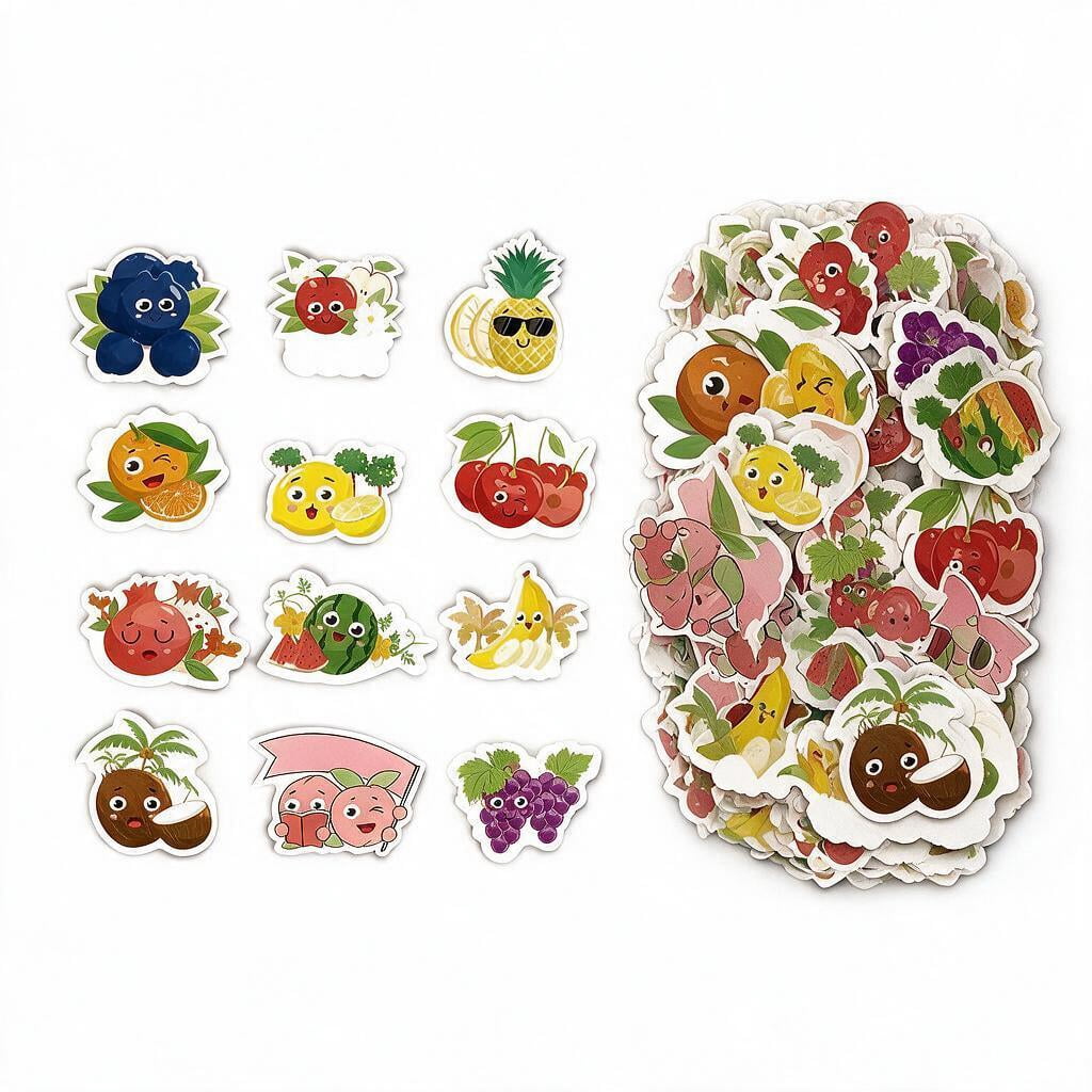 240 Pcs Fruit Scratch and Sniff Stickers, 12 Designs Scented Cartoon ...