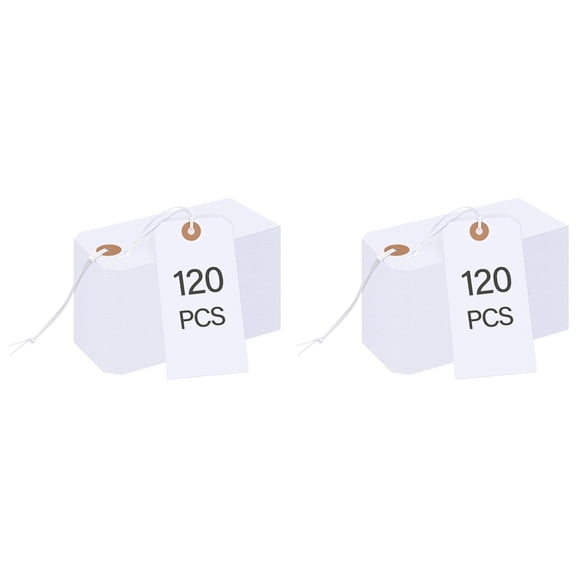 240 Pcs Gift Tags with Elastic String,Blank Shipping Tags Large Marking Gift Bags Tags Writable Price Tags Inventory Tag