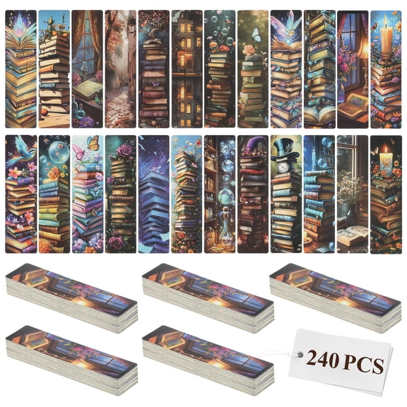 240 Pcs Love to Read Bookmarks Gift Bulk Retro Reading Reward Bookmarks Book Club Gift Reading Tracker for Classroom Teacher Student Prizes Book Week Sunday School Library Incentives