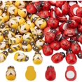 thumbnail image 1 of 240 Pcs Wooden Tiny Bees Ladybugs Cabochons Mixed Color Small Bees Ladybugs Decors Insect Flatback Embellishment for DIY Crafts Scrapbooking Party Home Decor, 1 of 6
