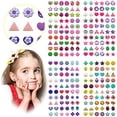 thumbnail image 1 of 240 Piece Sticker Earrings 3D Gems Sticker Girls Sticker Earrings Self-Adhesive Glitter Craft Crystal Stickers, 1 of 3