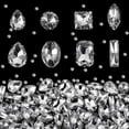thumbnail image 1 of 240 Pieces Large Sew on Rhinestones Clear Glass Crystal Gems Diamond Stone Metal Back Prong Setting Crafts Mix Shapes Claw for Jewelry, Clothes, Shoes, Costume (Clear White), 1 of 6