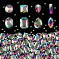 thumbnail image 1 of 240 Pieces Large Sew on Rhinestones Clear Sew on Glass Crystal Gems Diamond Stone Metal Back Prong Setting Crafts Mix Shapes Claw Rhinestones for Jewelry, Clothes, Shoes, Costume (Clear AB Color), 1 of 10