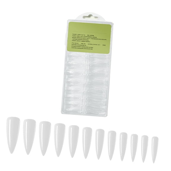 240 Pieces Nails Tips Nail Extensions Clear for Home Nail Salons DIY Nail Art Water drop clear