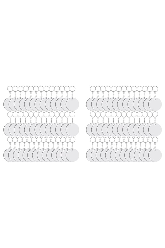 240 Pieces Round Sublimation Keychain Blanks Double Side Heat Transfer Blanks MDF Key Rings Blank Board Key Chain Blanks