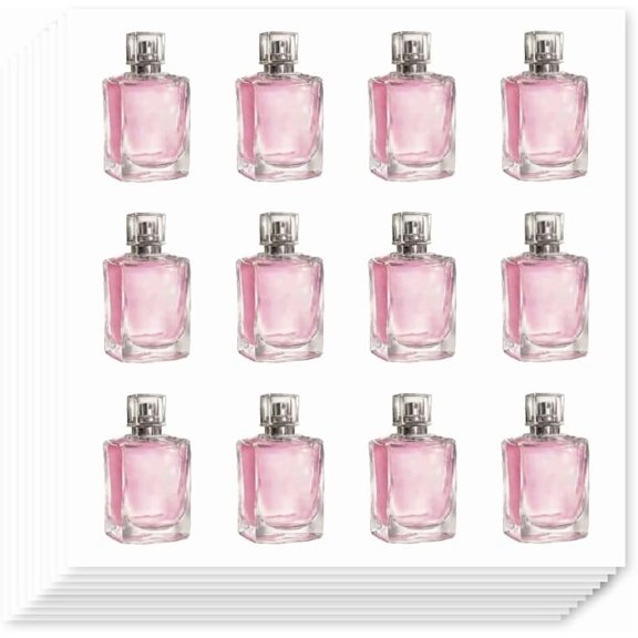 240 Pieces Self-Adhesive Pink Perfume Labels Stickers 1 Inch Cosmetics Stickers for DIY Making