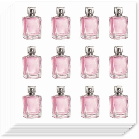 240 Pieces Self-Adhesive Pink Perfume Labels Stickers 1 Inch Cosmetics Stickers