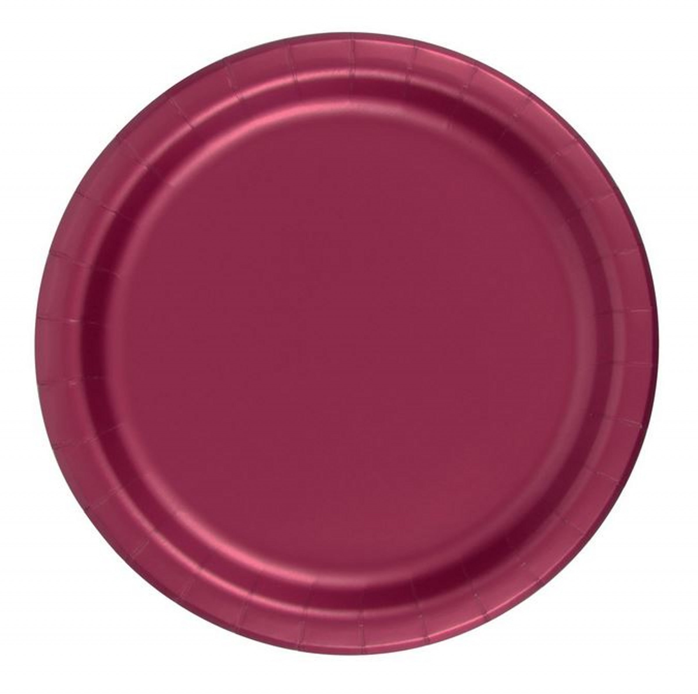 240 Plates 9" Paper Dinner Lunch Plates Wax Coated - Burgundy