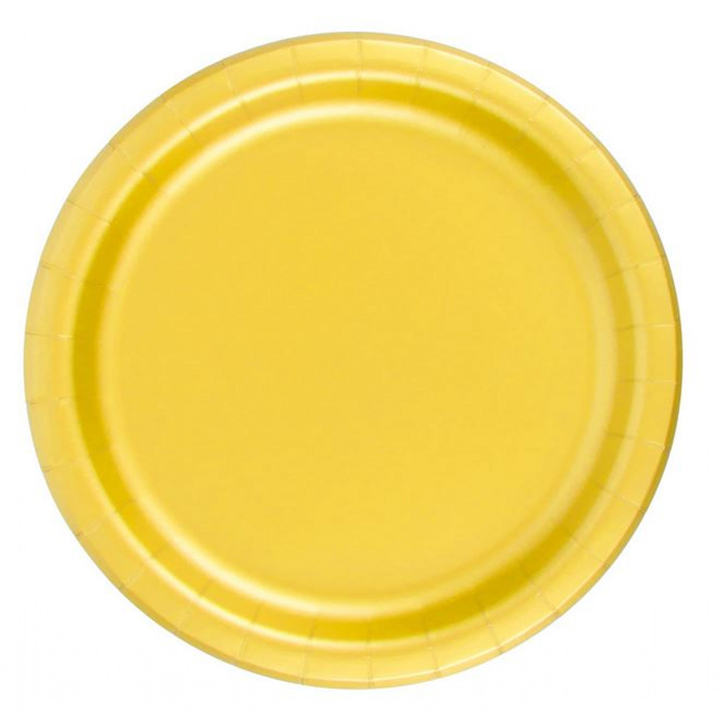 240 Plates 9" Paper Dinner Lunch Plates Wax Coated - Harvest Yellow