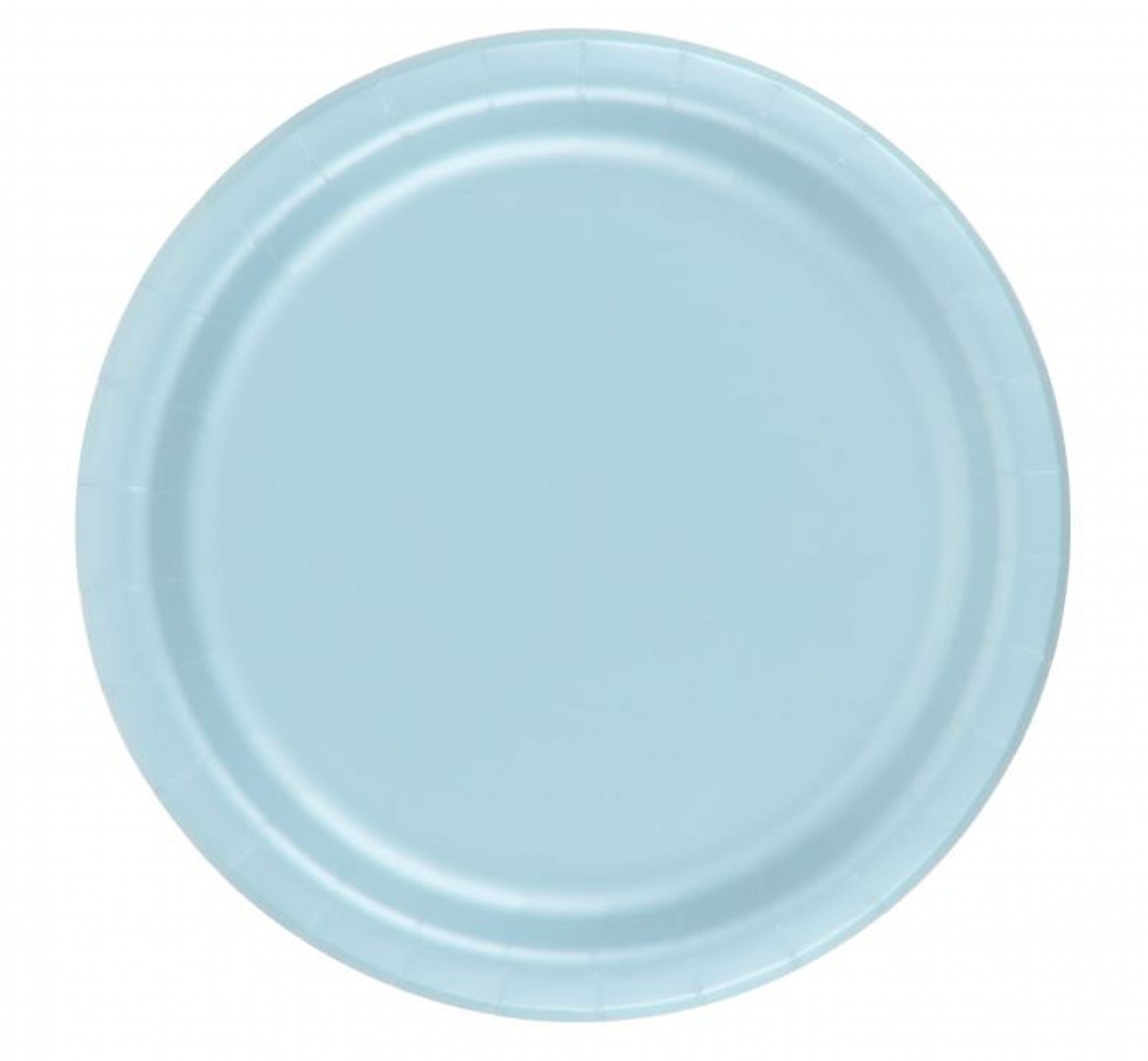 240 Plates 9" Paper Dinner Lunch Plates Wax Coated - Light Blue