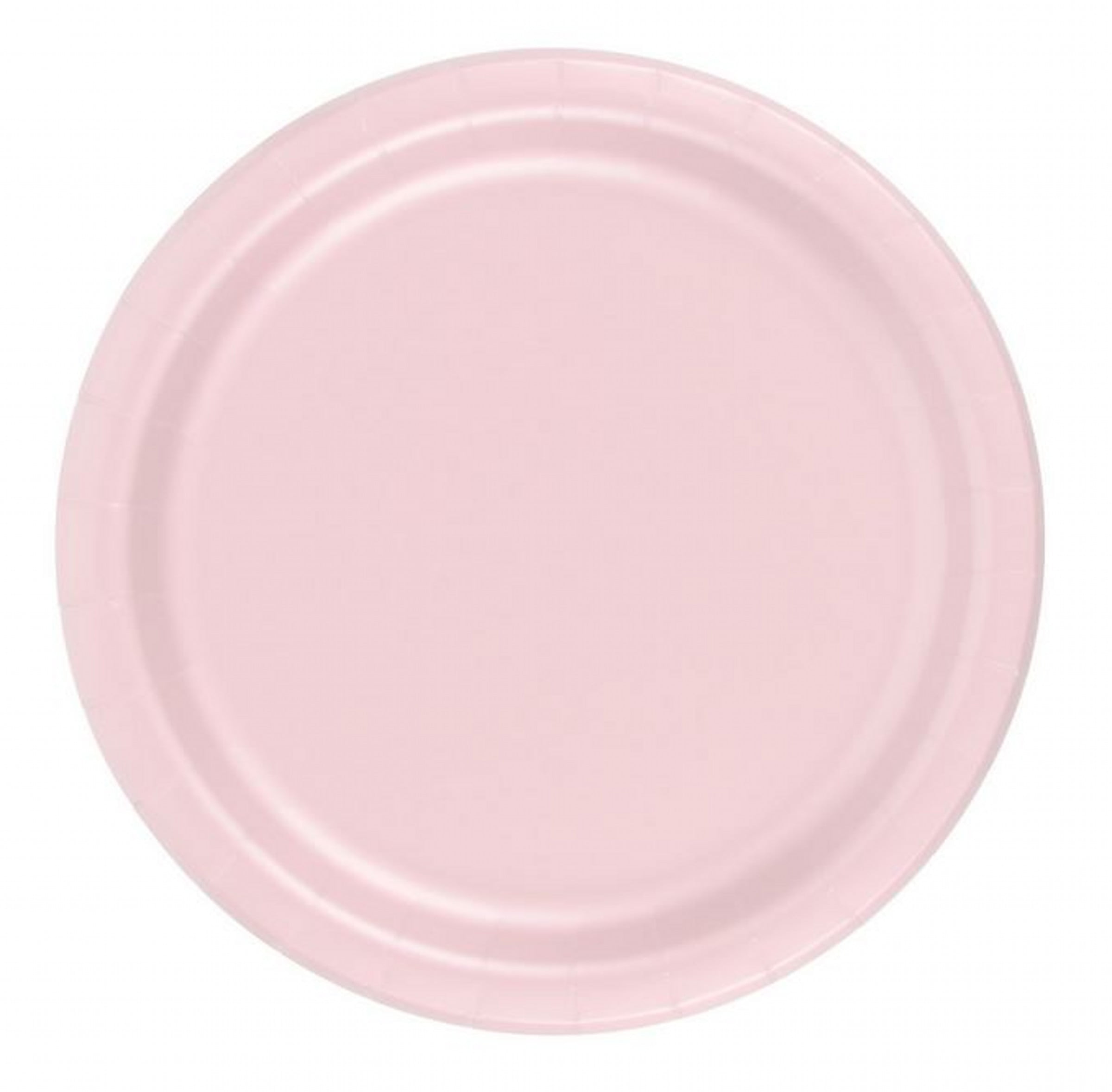 240 Plates 9" Paper Dinner Lunch Plates Wax Coated - Pink
