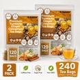 thumbnail image 1 of 240 Premium Turmeric, Ginger, Cinnamon Blend Tea Bags, 100% Natural & No Additives & Caffeine Free., 1 of 12