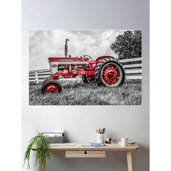 240 Profile - Red Isolation Poster Wall Art, Modern Wall Decor For Living Room Bedroom, 24x36 UNFRAMED