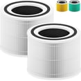 thumbnail image 1 of 240 Replacement Filter Compatible with Puroair 240 Air Purifier, 3-in-1 True HEPA 14 Filtration with Activated Carbon for 99.97% Air Pollutants, Odor and Smoke, 2 Pack, White, 1 of 8