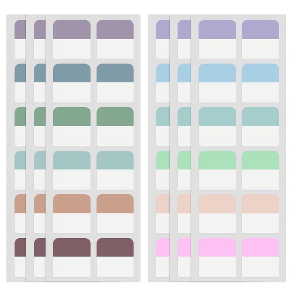 240 Repositionable Sticky Index Tabs, Color Coding Labels for Notebooks Files Books, Transparent Page Markers for Office Home, 12 Assorted Colors (1 Inch)