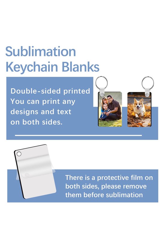 240 Sublimation Keychain , Double Sided MDF Blank Keychains with 160 Rings and Clips for DIY Projects