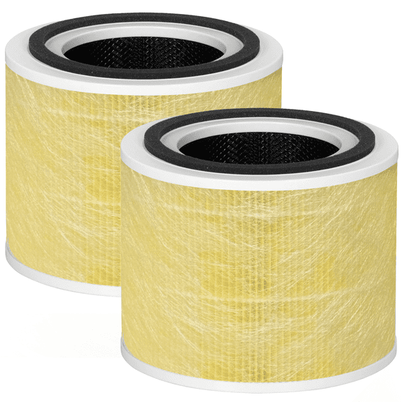 240 True HEPA Pet Allergy Replacement Filter 14 for Puroair 240 Air Purifier,3-in-1 High-Efficiency HP-14 with Activated Carbon Filter,2 pack,Yellow