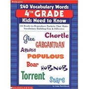 240 Vocabulary Words 4th Grade Kids Need to Know 24 Ready-To-Reproduce Packets That Make Vocabulary Paperback by Linda Ward Beech, Linda Beech