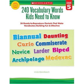 Pre-Owned 240 Vocabulary Words Kids Need to Know: Grade 5: 24 Ready-To-Reproduce Packets Inside! (Paperback) 0545468655 9780545468657