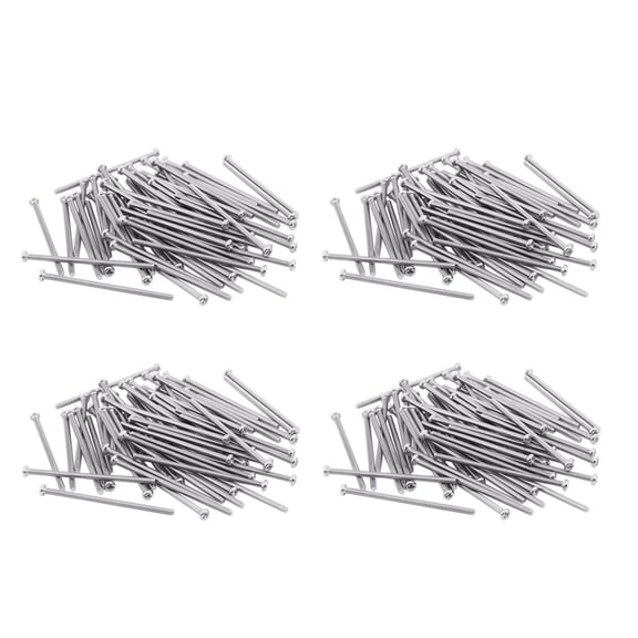 240 X Silver Tone M2 X 40mm 304 Stainless Steel Round Screws Bolt