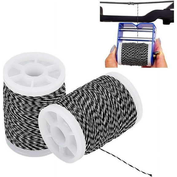 240 Yards Archery Bow String Serving Thread 0.2/0.4mm Durable Plastic Bowstring Serving Thread String Serving Thread for Compound Recurve Bow Tying Peep Sight Nock Point