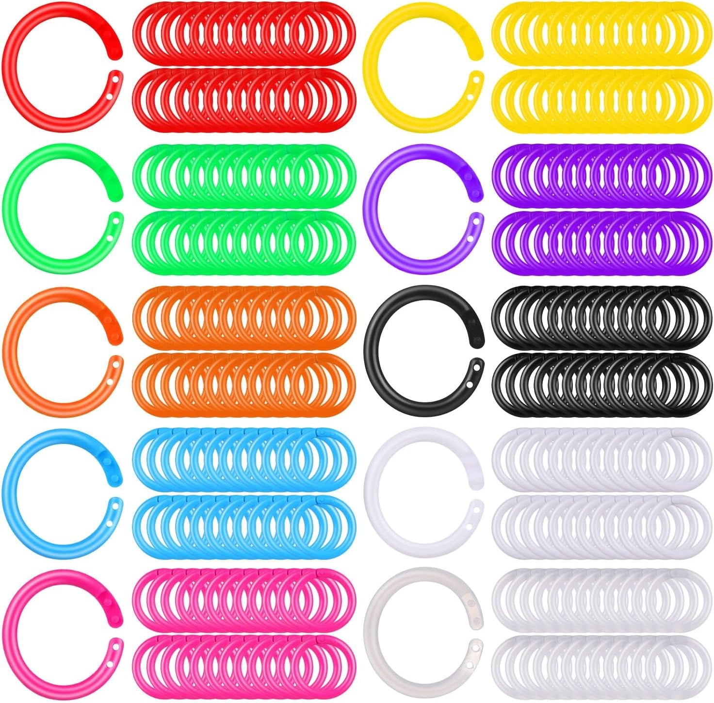 240 count Plastic Binder Rings Rainbow Index Card Ring - Walmart.com