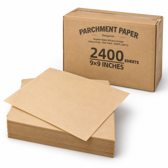 2400 Sheets 9x9" Unbleached Bulk Value Pack Square Paper