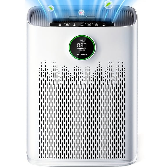 2400 Sq Ft Large Room Air Purifier - 2X Purification HEPA Filter for Dust Smoke