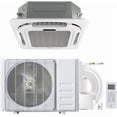 thumbnail image 1 of 24000 BTU Ceiling Cassette Mini Split Central Air Conditioner, 22.5 SEER2, 208/230V, 8-Way 360° Airflow, Energy Efficient, Ductless Cooling & Heating, R454B Refrigerant, WiFi & Remote Control, 1 of 7