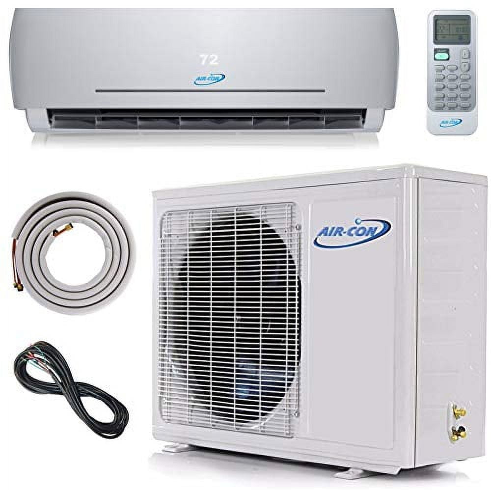 24000 BTU White Ductless Mini Split AC with Heat Pump and Remote