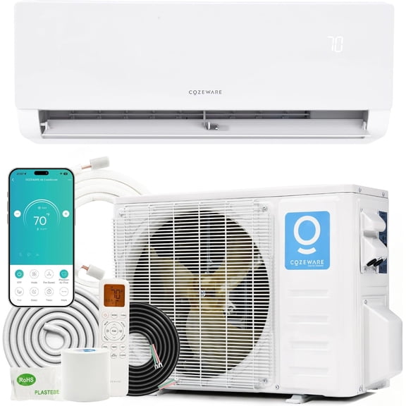 24000 BTU Mini Split AC/Heating System, 20 SEER2 2 Ton Ductless Inverter Heat Pump, 230V WiFi & Alexa Compatible, 3 Eco Modes, Cools & Heats Up to 1500 Sq. Ft., Includes Installation Kit