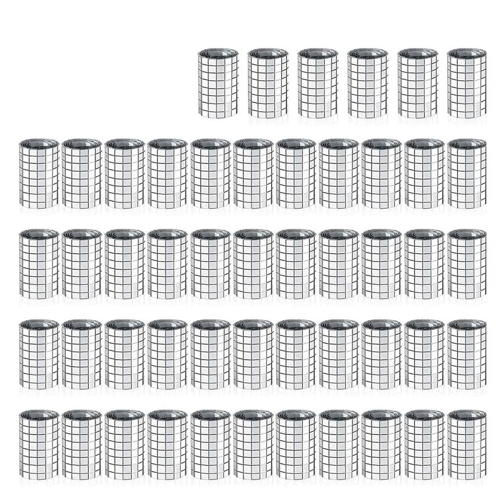 24000 Pcs Self Adhesive Mosaic Tiles Small Mirror Mosaics Tiles Square Mirror Mosaic Stickers for Craft Decoration,24000 x Mosaic Tiles,Silver