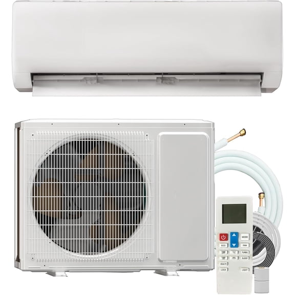 24000BTU Mini Split Air Conditioner, 230V Wall-Mounted AC/Heating System Cools Rooms up to 1600 Sq.Ft, Energy Efficient Inverter AC with Pre-Charged Condenser, Heat Pump & Installation Kits