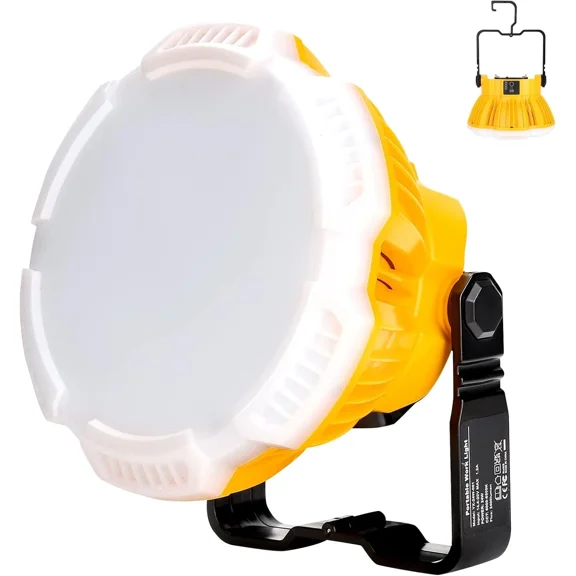 2400LM LED Work Light Cordless Lantern for Camping for Dewalt 18v 20v Battery