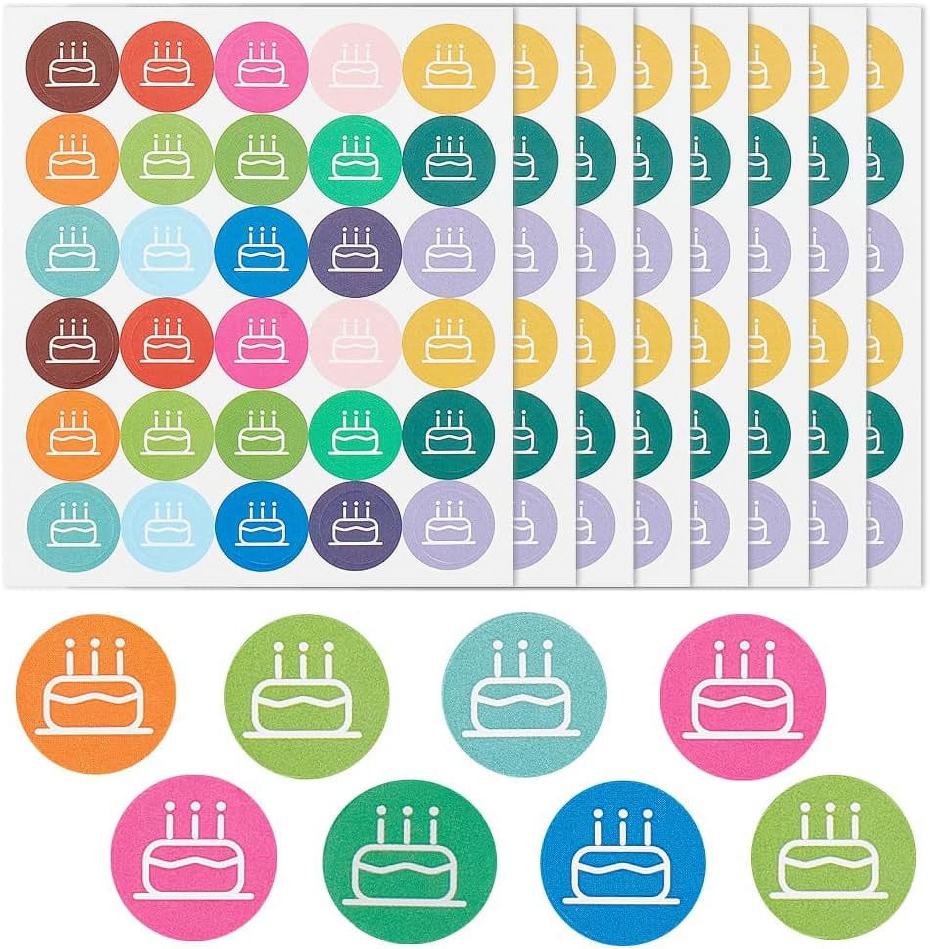 2400Pcs/80Sheets Cake Stickers Planner Calendar Stickers 0.5 Inch ...