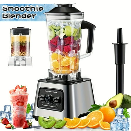 2400W 68oz Professional Blender & Grinder, 25000RPM Countertop Blender for Smoothies, Shakes, Ice Crush, Juice with Travel Blender Cup