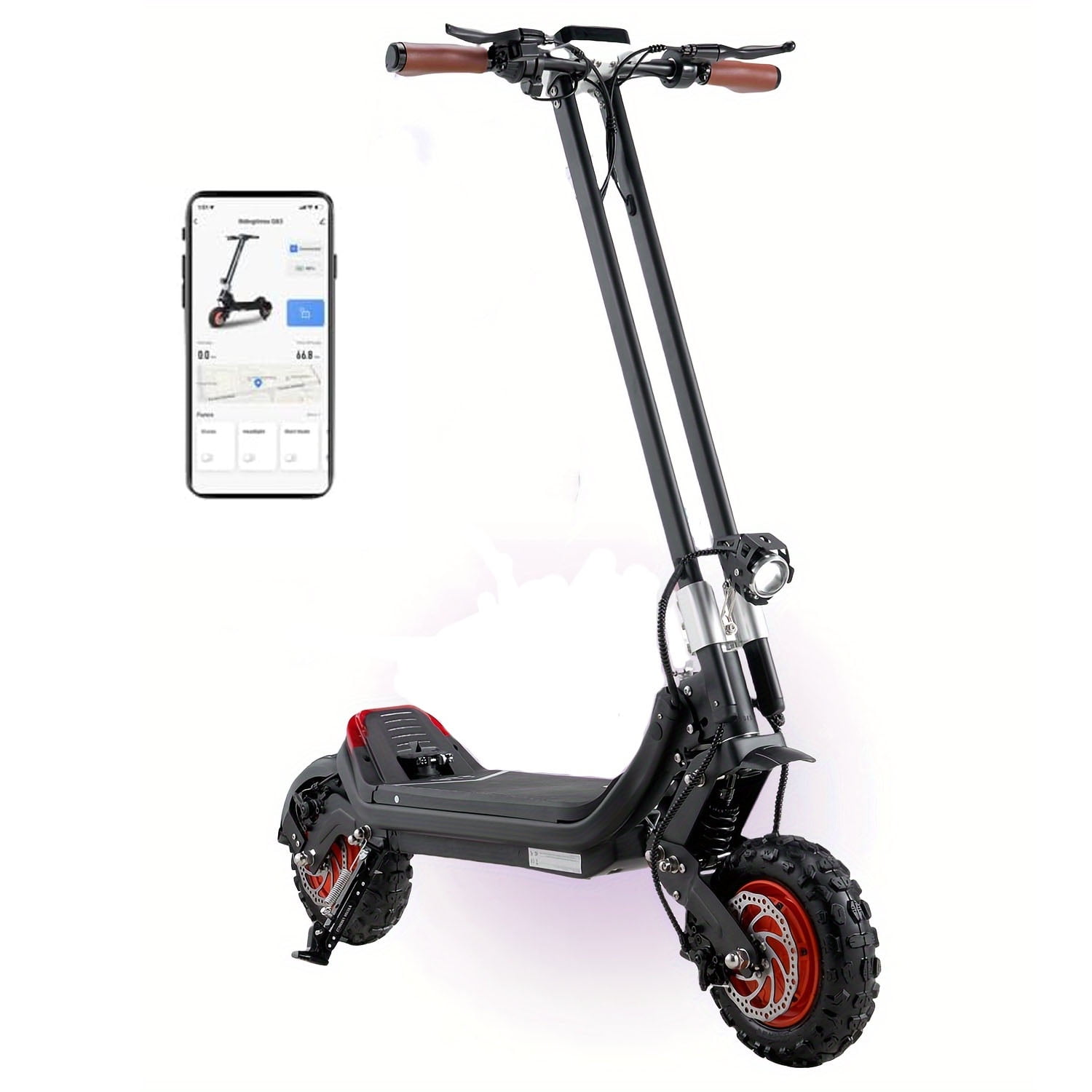 GT06 Electric Scooter For Adults - 1200W Motor, 11" Off-Road Tires, 31 MPH, 20 Mile Range