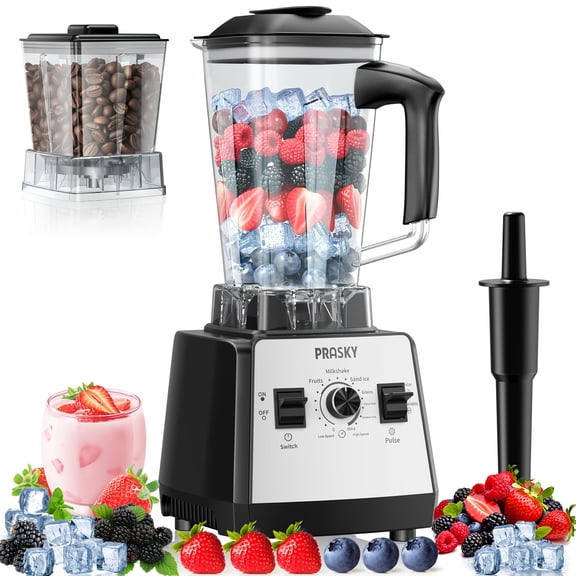 2400W High Speed Professional Blender with 2 Containers, 68Oz Countertop Blender for Smoothies, Ice, Juice, Shakes & Grinding