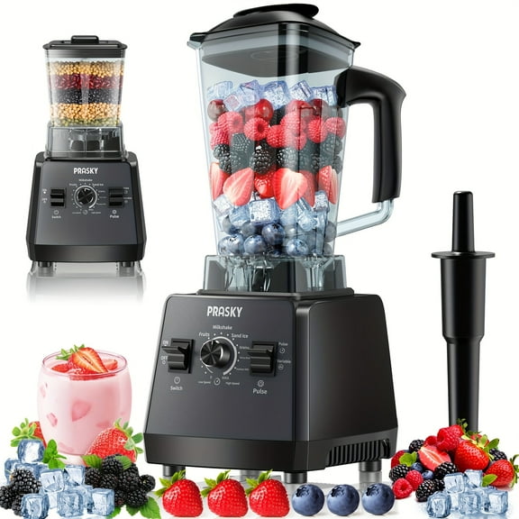 2400W Professional Countertop Blender 25000 RPM, 68oz Jar & 2 Containers with Stainless Steel Blade and Tamper, High Speed Kitchen Blender for Smoothies Ice Baby Food Coffee Juice Quick Mixing