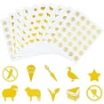 thumbnail image 1 of 2400pcs 10 Styles Gold Meal Stickers 0.5 Inch Food Choice Sticker Sheep/Duck/Carrots/Vegetarianism Wedding Meal Indicator Stickers Kitchen Stickers for Place Card Wedding Party Supplies, 1 of 9