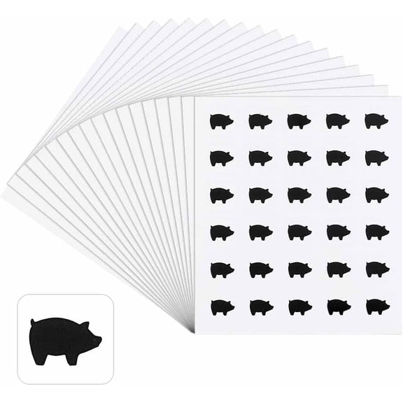 2400pcs Black Meal Stickers 0.5 inch Menu Choices Sticker Pig Pattern Meal Stickers for Place Cards Wedding Meal Indicator Stickers Meal Choice Stickers for Banquet diy
