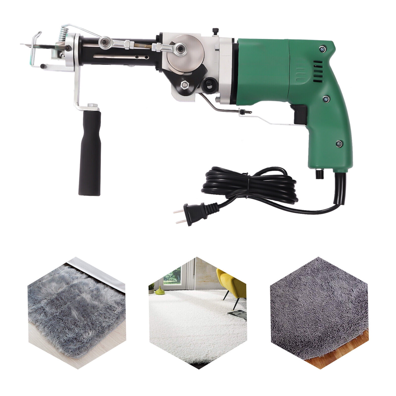 Tuffing Rugs Machine 2400rpm Electric Carpet Tufting Gun Hand Cut Pile/Loop Pile Weaving ...