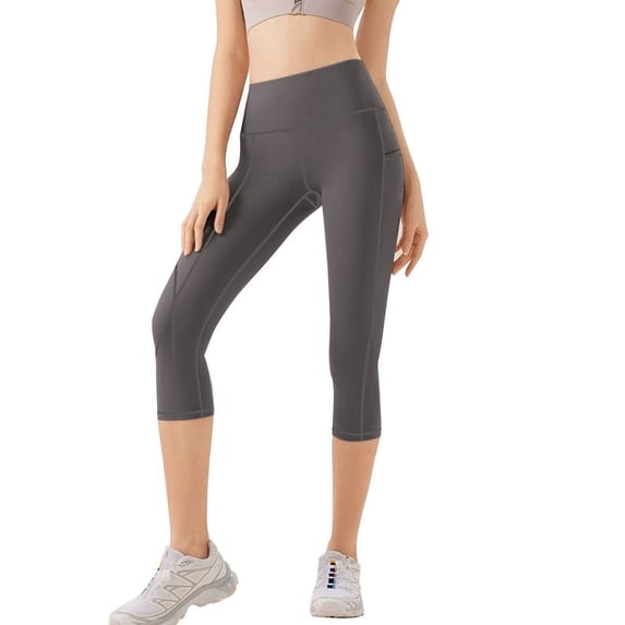 Funidos Women's Capri Yoga Leggings High Waisted Pants with Pockets Tummy Control Workout Leggings for Women Athletic Leggings for Yoga Gym Running