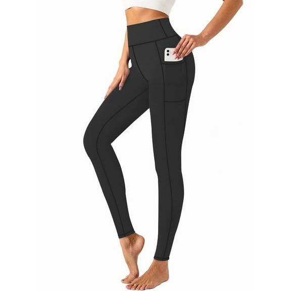 Funidos High-Waist Yoga Leggings with Pocket Tummy Control Workout Leggings for Women S-XXL for Yoga Gym Running